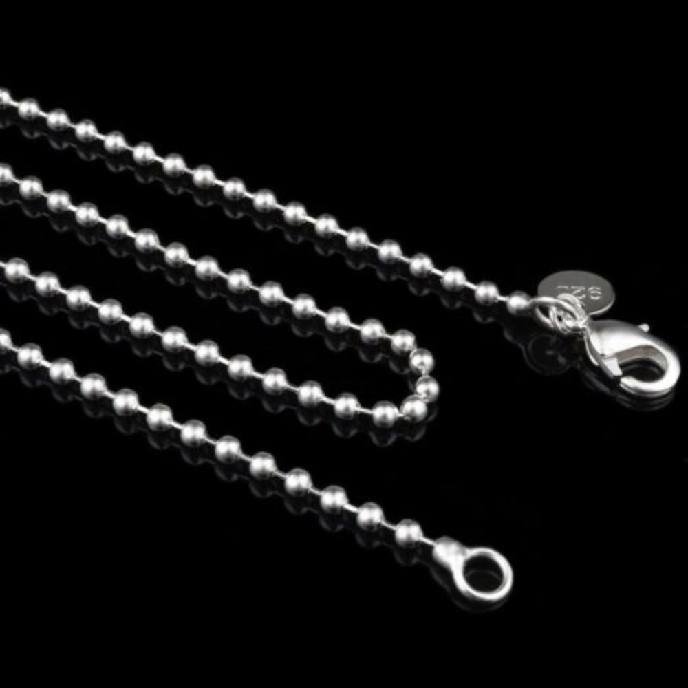16-inch Silver Plated Bead Chain